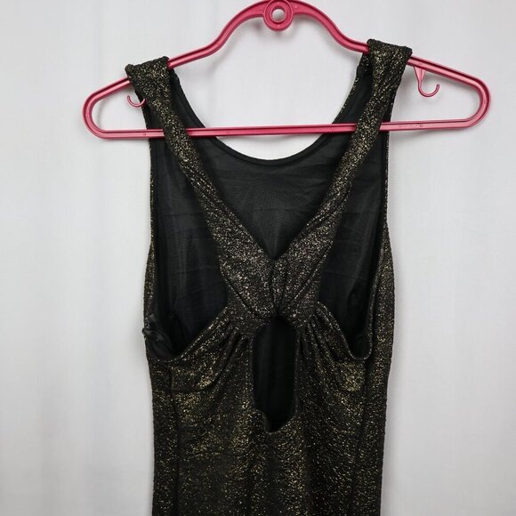 ASTR The Label Metallic Black Sleeveless Glitter Party Bodycon Mini Dress - LG - Picture 8 of 12